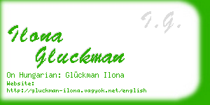 ilona gluckman business card